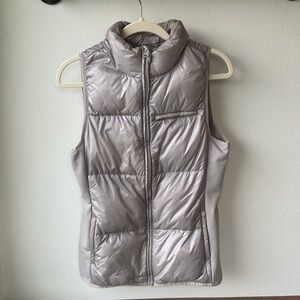 Fabletics Silver Puffer Vest